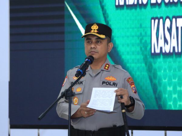 Kapolres Inhil AKBP Farouk Oktora S.H, S.I.K, Pimpin Upacara Sertijab Kabag Log, Kapolsek dan Pelantikan PS Kasat Binmas