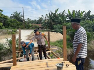 Polres Inhil Kebut Pembangunan Jembatan Merah Putih Presisi Tahap II Gelombang 2, Sejumlah Lokasi Rampung 100 Persen