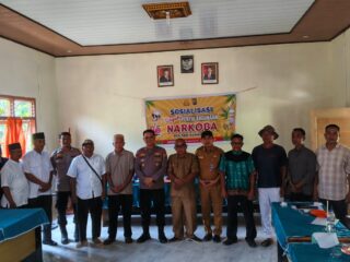 Polsek Kemuning Gelar Sosialisasi Pencegahan Penyalahgunaan Narkoba di Desa Air Balui