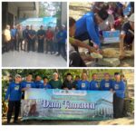 pimpinan Yayasan pondok pesantren Ikhlas Salman alfarisy turut hadir mengawal proses pembagian agar berjalan tertib dan tepat sasaran.