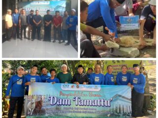 pimpinan Yayasan pondok pesantren Ikhlas Salman alfarisy turut hadir mengawal proses pembagian agar berjalan tertib dan tepat sasaran.