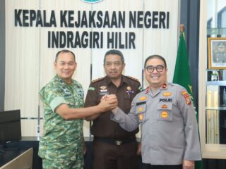 Perkuat Sinergitas, TNI, Polri, dan Kejaksaan Indragiri Hilir Gelar Silaturahmi di Kejari Tembilahan