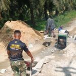 Kodim 0314/Inhil Genjot Pembangunan Jembatan Gantung Perintis Garuda Demi Kelancaran Akses Warga