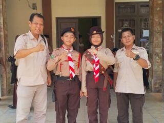 Dua Peserta Utusan Kwartir Ranting Tembilahan Ikuti Jambore Nasional Ke XII di Cibubur Jakarta.