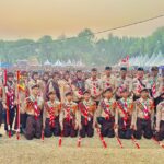 Kakwarcab Gerakan Pramuka 04.02 Inhil Hadiri Pembukaan Jambore Nasional ke XII di Cibubur.
