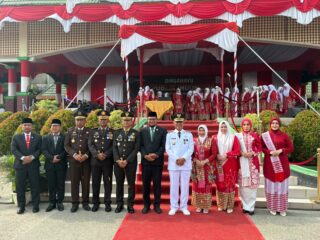 HUT ke-81 RI, Kapolres Inhil Hadiri Upacara Kemerdekaan di Lapangan Gajah Mada